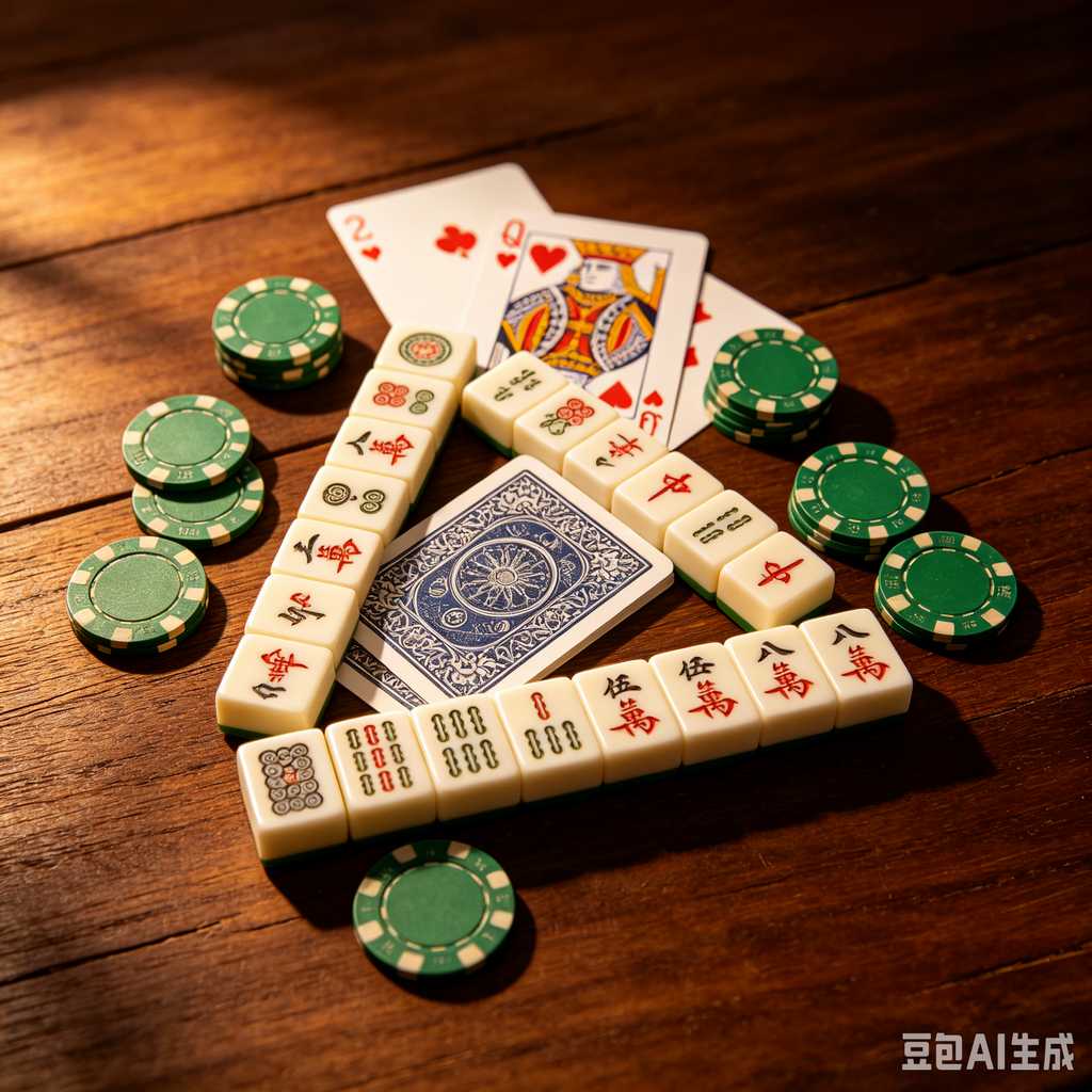 wooden mahjong set